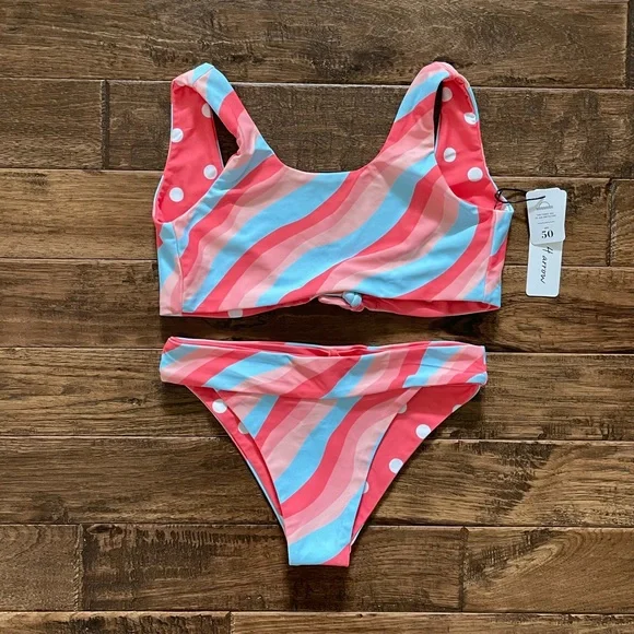 Feather 4 Arrow Bikini Island Hopper Reversible Two-Piece Swimsuit size 10